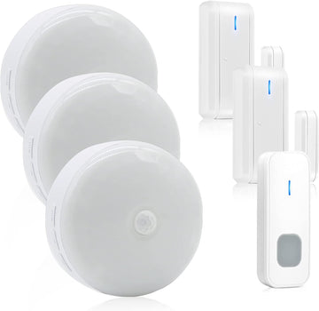 Daytech Wireless Door Entry Alarm Kit | 1000 FT Range, 55 Chimes, 5 Volume Levels | Effortless Install for Home, Office, Store | LED Indicator, Mute Option
